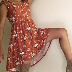 Floral high low dress